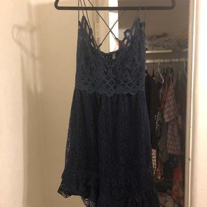 Navy Blue Free People Dress